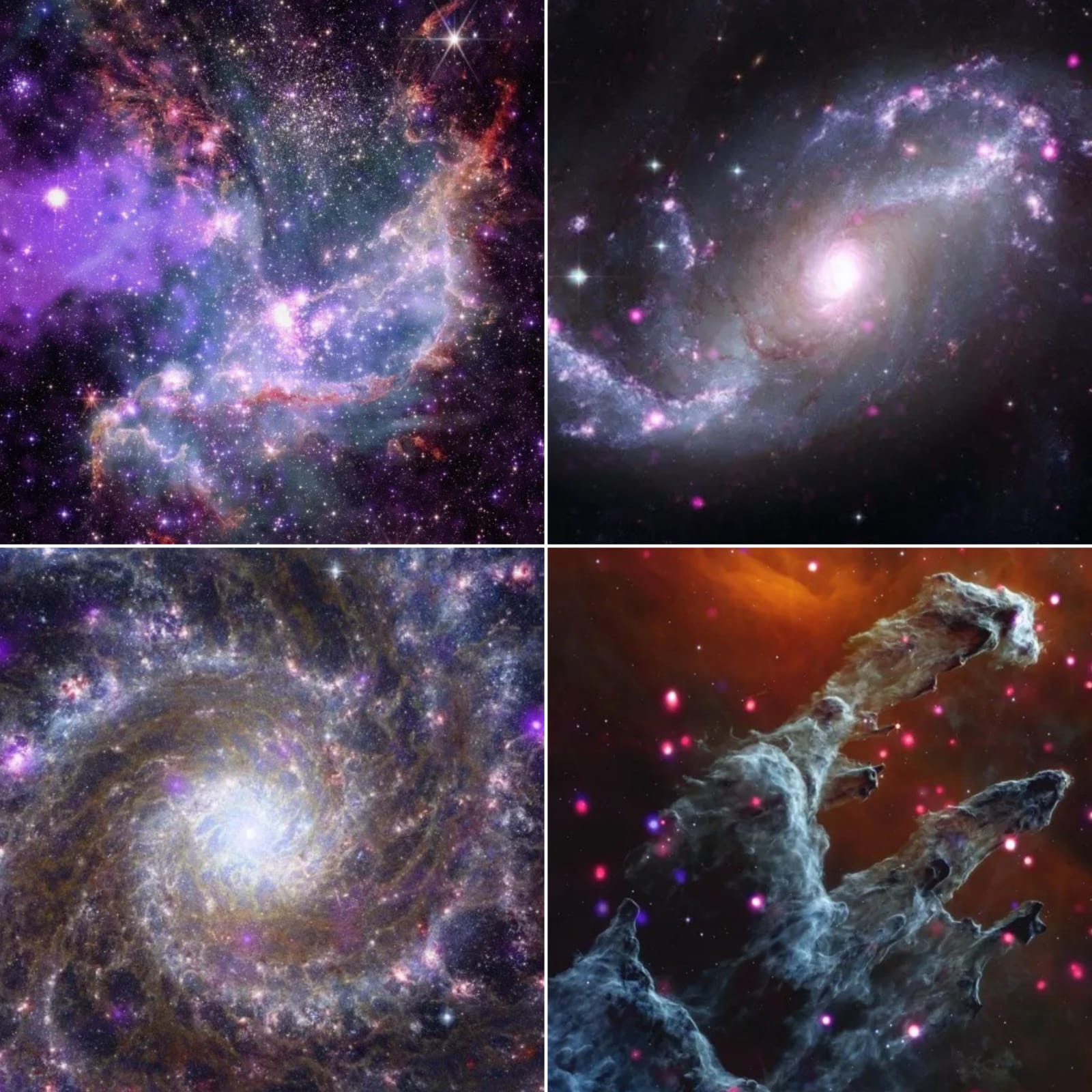 El telescopio espacial James Webb captura 4 sorprendentes imágenes del universo